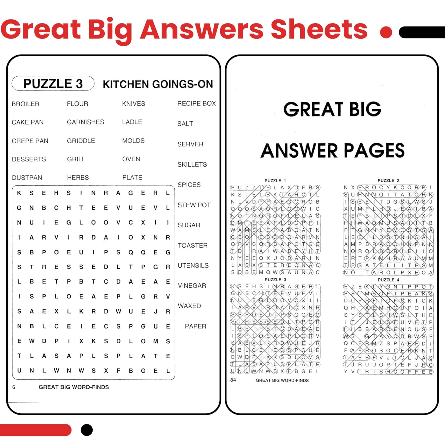 KAPPA Super Saver LARGE PRINT Word Search Puzzle Pack-Set of 9 Carry-Along Digest Size Books