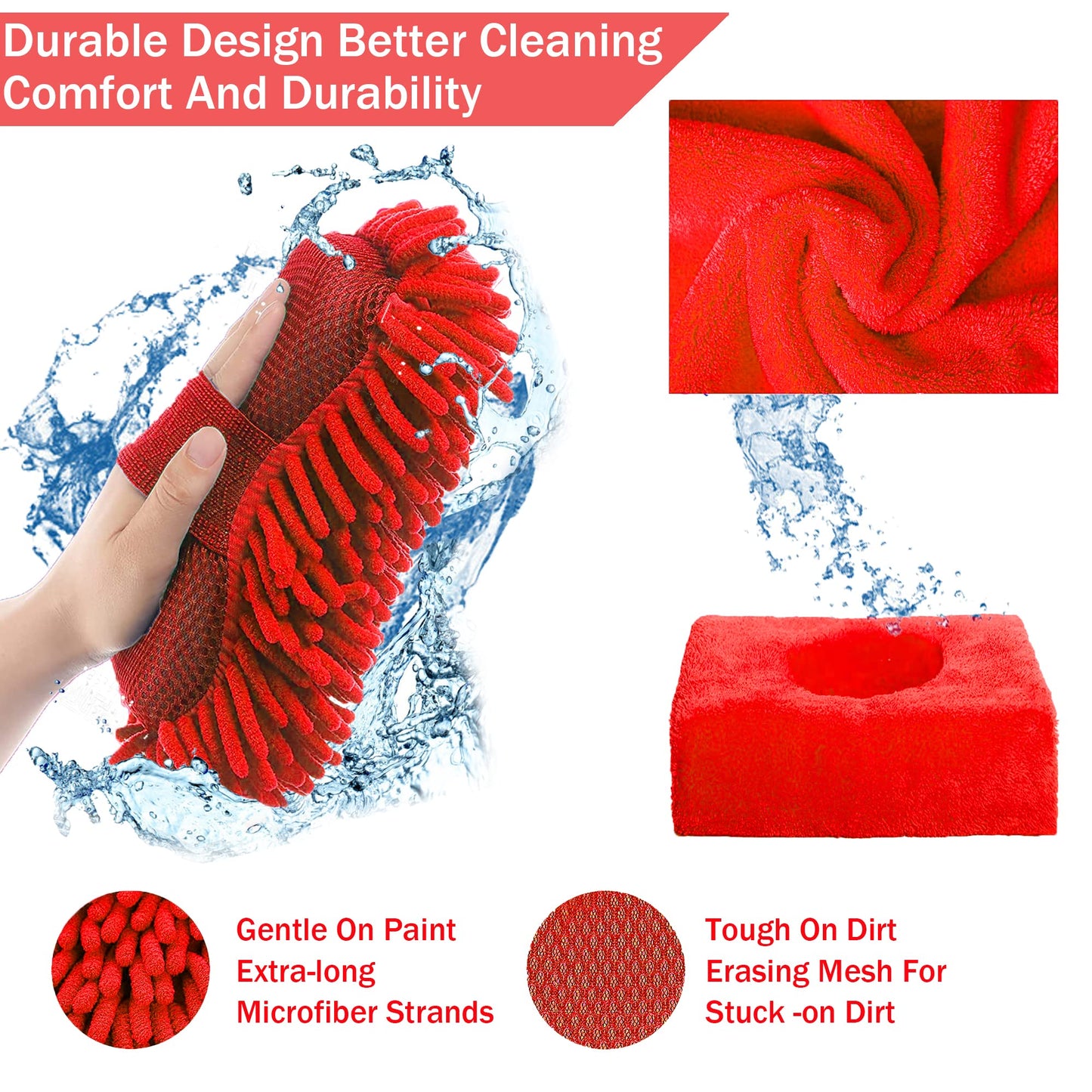 LIANXIN Car Wash Kit Car Wash Cleaning Kit with Car Wash Foam Gun Microfiber Sponge and Towels Tire Brush Built, Car Foam Gun, Car Cleaning Tool