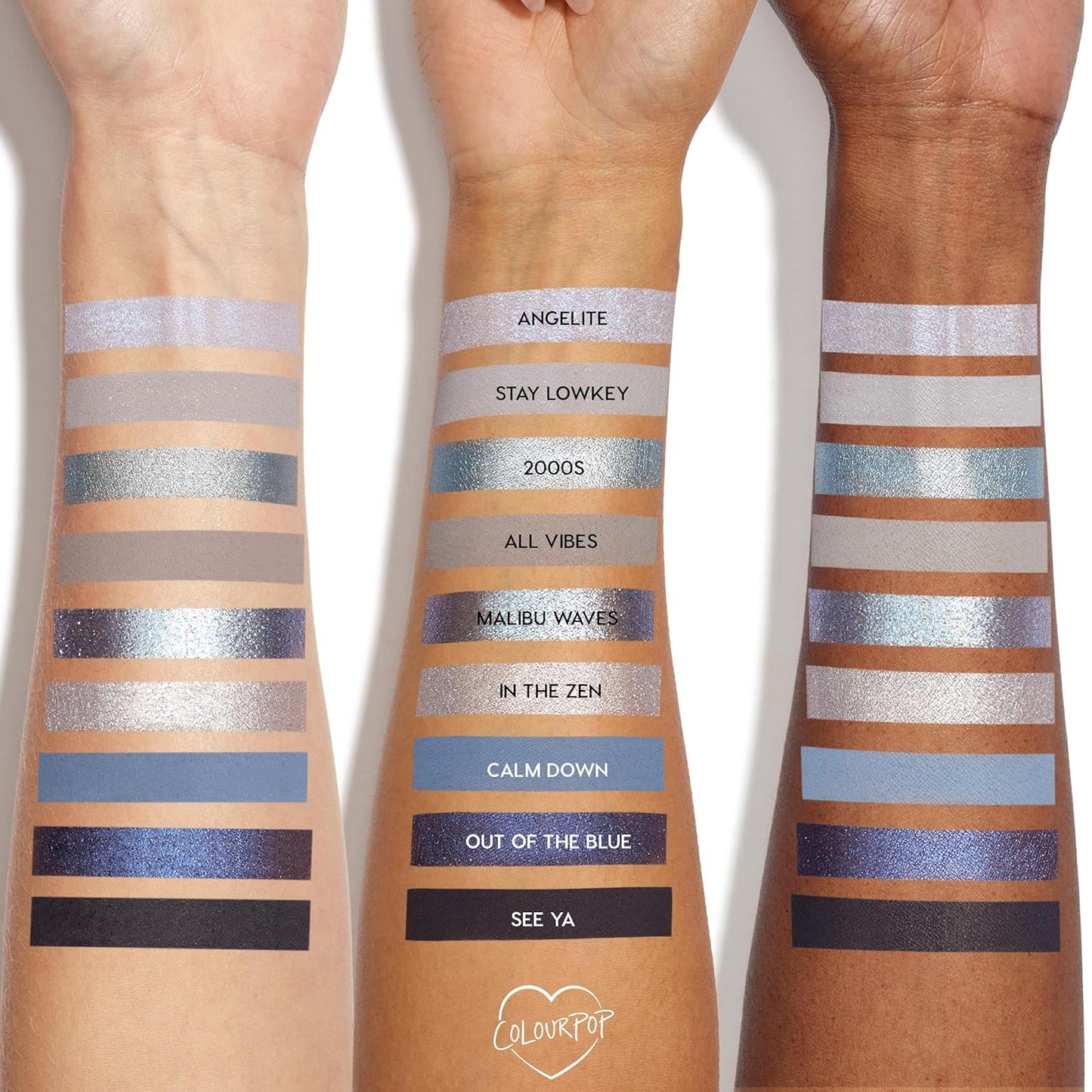 Colourpop So Elemental Eyeshadow Palette - Blue & Silver Shadow Palette with Metallic and Matte Finishes - High-Pigment Eye Makeup with a Long-Wearing Formula (0.3 oz)