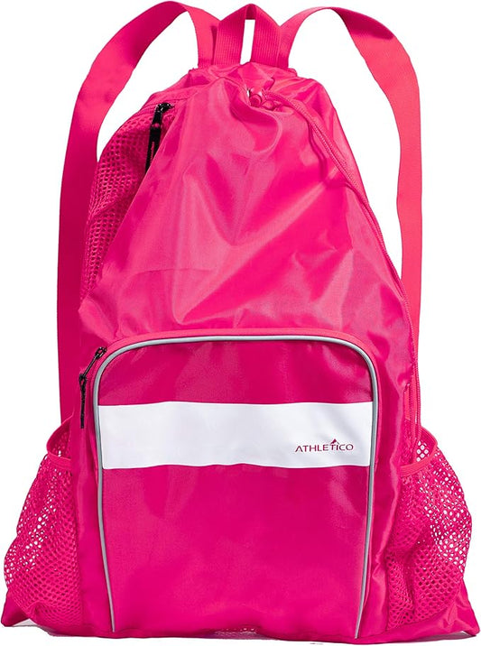 Athletico Mesh Swim Bag - Mesh Pool Bag With Wet & Dry Compartments for Swimming, the Beach, Camping and More