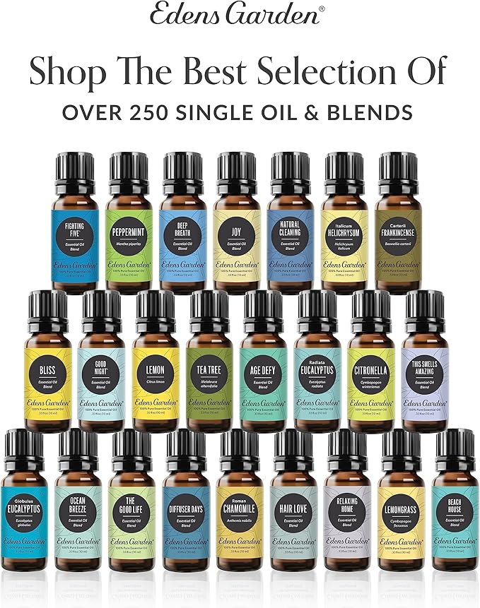 Edens Garden Energy & Focus Essential Oils 6 Set – 100% Pure Therapeutic Grade, Undiluted Blends For Clarity, Motivation & Mental Boost – No Fragrance Oil, Perfect For Diffuser & Office, 10 ml/ 6 Pack