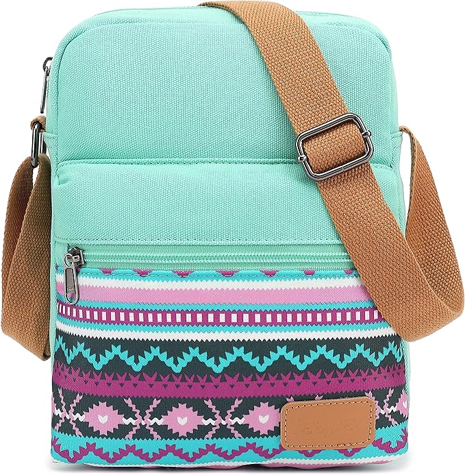 Leaper Girls Crossbody Purses for Kids 2 PCS Cross Body Bag Women Messenger Bag Girls Canvas Bag Cross Body Purse Set